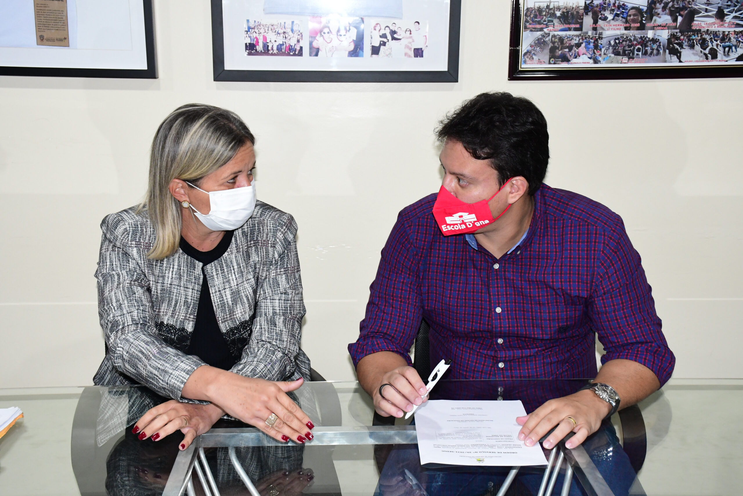 Prefeita de Paraibano, Vanessa Furtado, e secretário de Educação, Felipe Camarão (Foto: Divulgação)