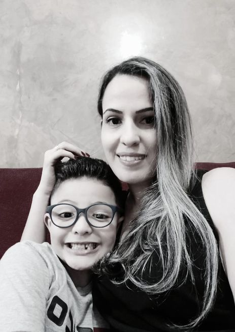 Matheus e a mãe Gislaine