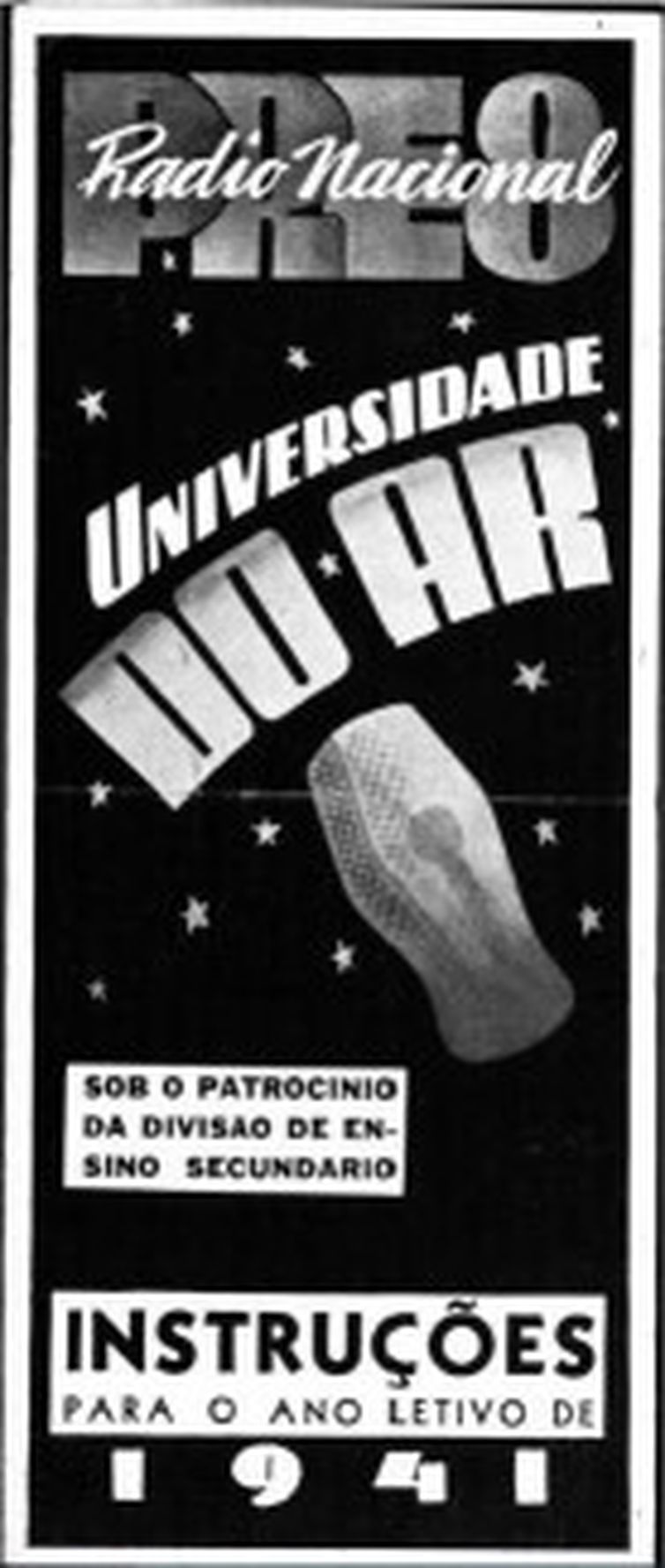 Universidade do Ar. Folheto do programa, 1941. In.: Universidade do Ar: em foco a inciativa de formação de professores secundaristas via rádio no Estado Novo (1941 – 1944), de Maria Helena Cicci Romero, 2014