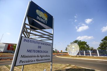 Fachada do instituto nacional de meteorologia (INMET), em Brasília.