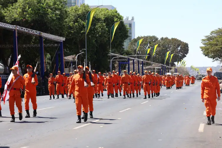 Brasília (DF) 31/08/2024  Governo federal realizou  ensaio geral para o desfile cívico-militar do 7 de setembro na Esplanada dos Ministérios. Foto Antônio Cruz/Agência Brasil