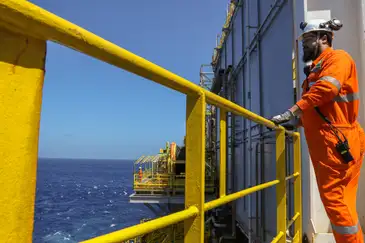 Rio de Janeiro (RJ), 28/09/2023 - Navio-plataforma P-71, instalado no campo de Itapu, no pré-sal da Bacia de Santos, a 200 km da costa do Rio de Janeiro. Foto:Tânia Rêgo/Agência Brasil