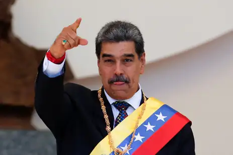 Presidente da Venezuela, Nicolás Maduro, durante cerimônia de posse para um terceiro mandato no cargo em Caracas
10/01/2025 REUTERS/Leonardo Fernandez Viloria