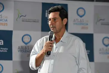 Brasília (DF), 31/07/2025 - Técnico de pesquisa e planejamento do Ipea Erivelton Guedes na apresentação do Atlas da Violência 2025. Foto: Helio Montferre/Ipea