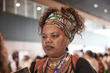 Brasília (DF), 01/10/2025 – Maria Elisâgela dos Santos na 5ª Conferência Nacional de Políticas para as Mulheres.
Foto: José Cruz/Agência Brasil