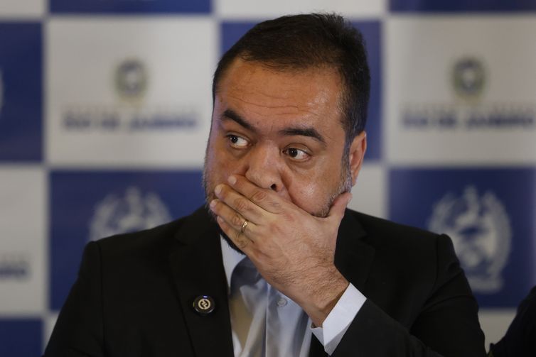 Fernando Frazão/Agência Brasil Rio de Janeiro (RJ), 29/10/2025 - O governador do Rio de Janeiro, Cláudio Castro, durante entrevista coletiva para falar sobre ação policial da Operação Contenção, contra o Comando Vermelho. Foto: Fernando Frazão/Agência Brasil