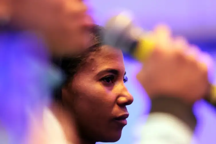 Paulo Pinto/Agência Brasil São Paulo (SP), 30/12/2025 - A corredora brasileira Jeane dos Santos, durante entrevista coletiva dos atletas de elite da 100ª Corrida de São Silvestre. Foto: Paulo Pinto/Agência Brasil