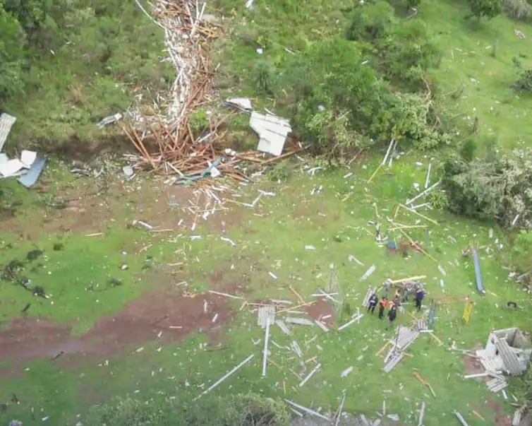 Brasília (DF), 24/12/2025 - Tornado na Serra do RS foi o 2º em 15 dias e causou ventos de 100 km/h.
Foto: Defesa Civil-RS