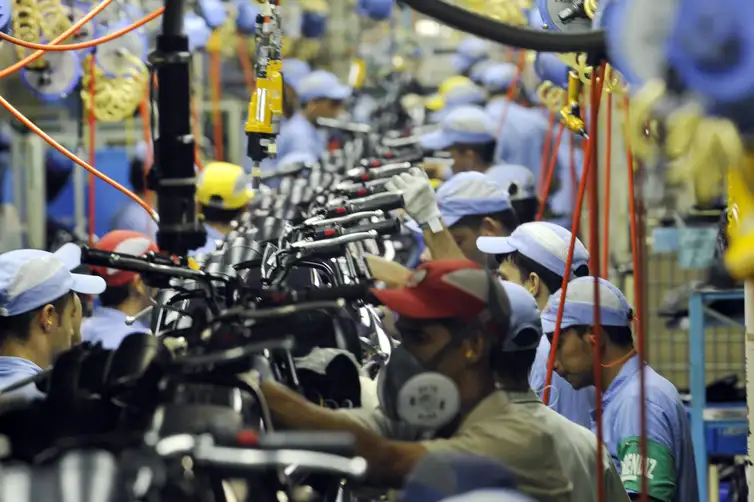 Fábrica da Yamaha. Linha de montagem de motocicletas Yamaha. Chão de fábrica.
Manaus (AM) 26.10.2010 - Foto: José Paulo Lacerda