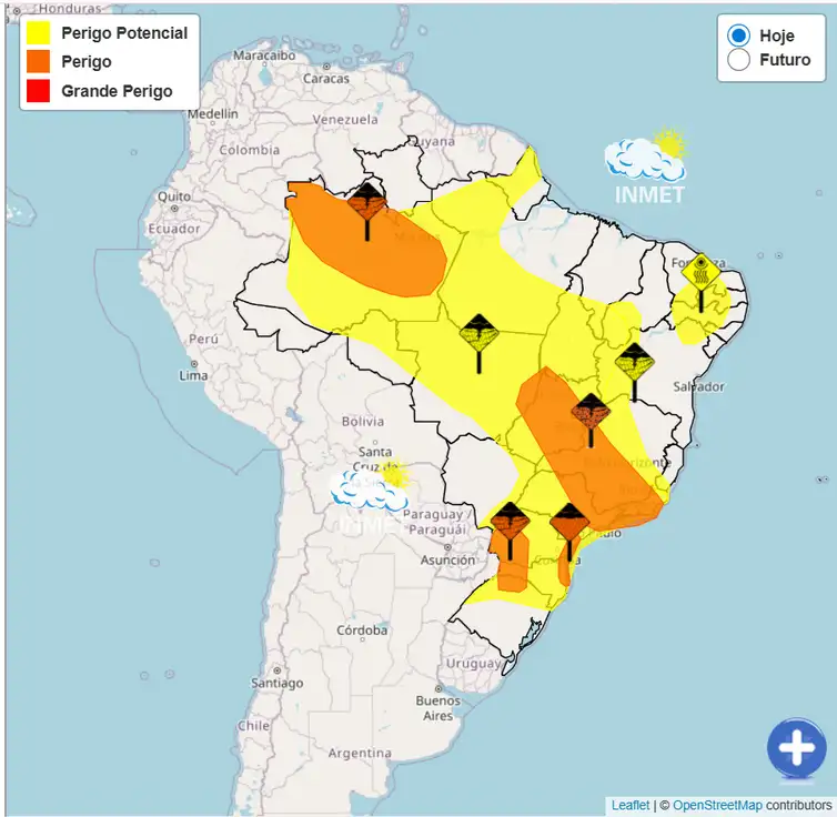 Inmet/divulgação Brasília (DF), 31/12/2025 - Previsão do tempo. Foto: Inmet/Divulgação