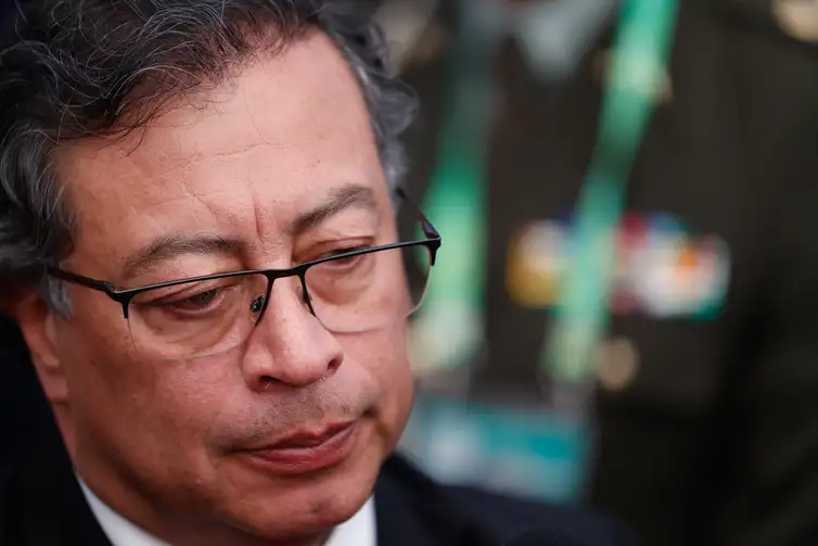 Fernando Frazão/Agência Brasil Rio de Janeiro (RJ) 18/11/2024 - O presidente da Colômbia, Gustavo Petro, fala à imprensa na 19° Reunião de Cúpula do G20, no Museu de Arte Moderna. Foto: Fernando Frazão/Agência Brasil