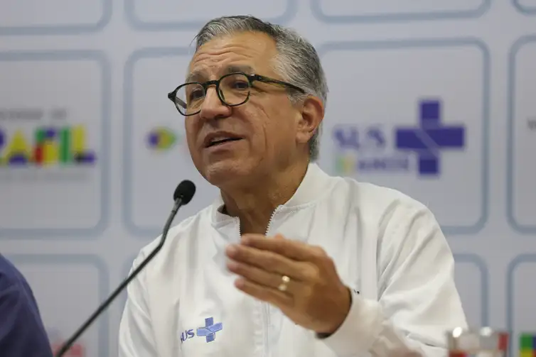 Brasília (DF) 05/03/2026 - O ministro da Saúde, Alexandre Padilha, anuncia pacote de medidas voltadas à proteção e ao cuidado integral da saúde das mulheres no SUS, em alusão ao Dia Internacional da Mulher.Foto: Fabio Rodrigues-Pozzebom/ Agência Brasil