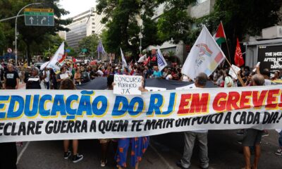 Professores estaduais e municipais do Rio realizam paralisação de 24 horas