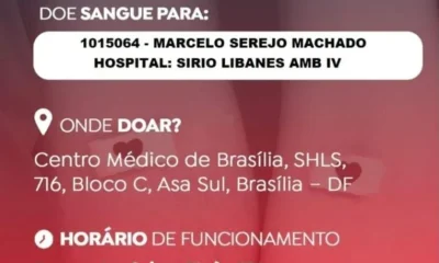 Campanha de Doação de Sangue em Apoio a Marcelo Serejo Machado