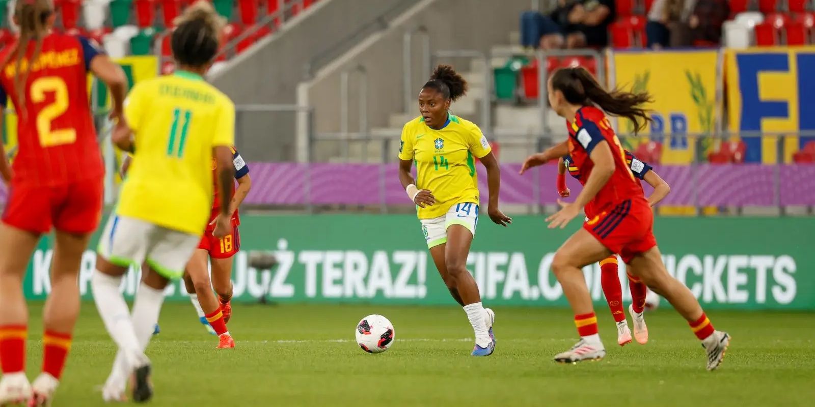 Brasil é eliminado pela Espanha nas quartas de final da Copa Feminina Sub-20